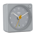 BC02X Braun classic analogue travel alarm clock - grey