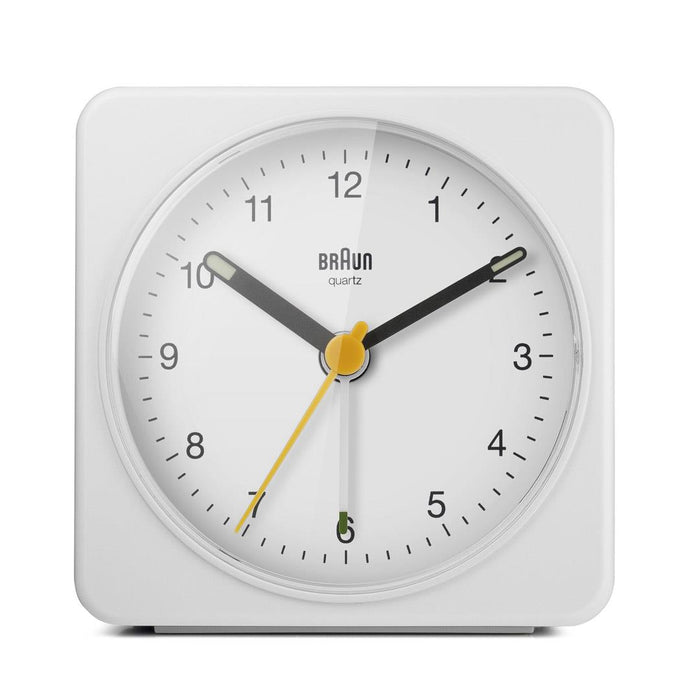 BC03 Braun classic analogue alarm clock  - white