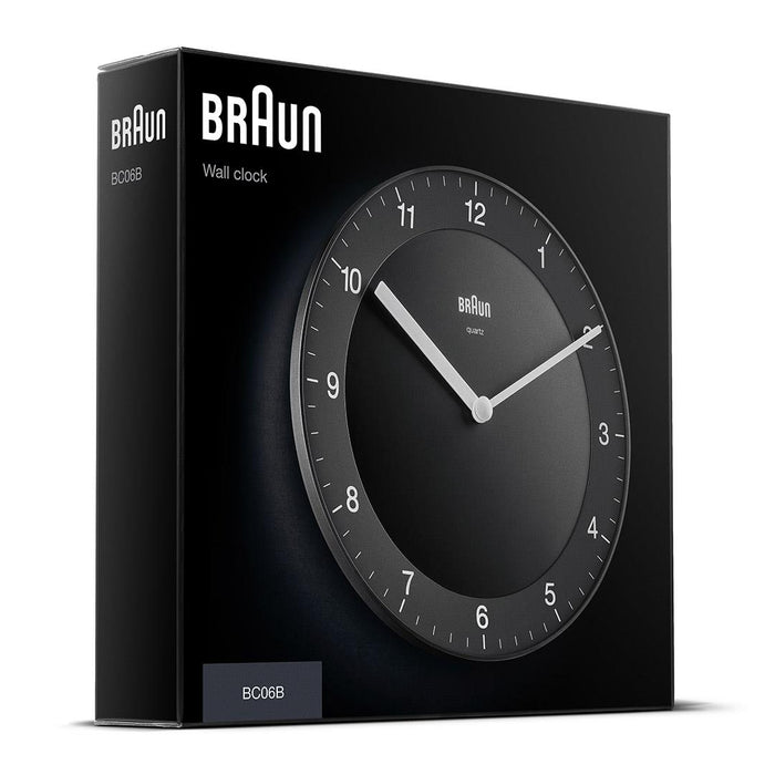 BC06 Braun classic analogue wall clock - black
