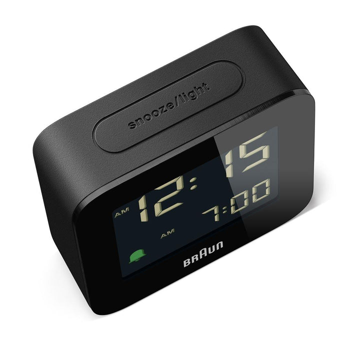 BC08 Braun digital travel alarm clock - black