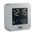 BC08 Braun digital travel alarm clock - grey