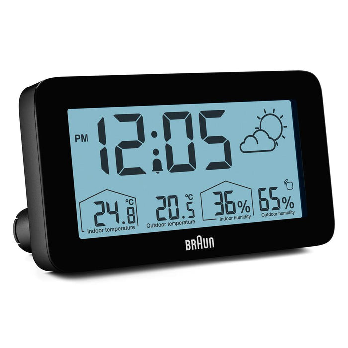 BC13 Braun digital weather station clock - black