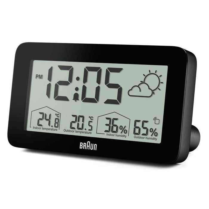 BC13 Braun digital weather station clock - black