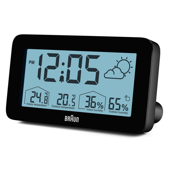BC13 Braun digital weather station clock - black