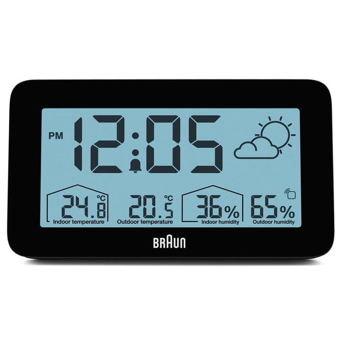 BC13 Braun digital weather station clock - black