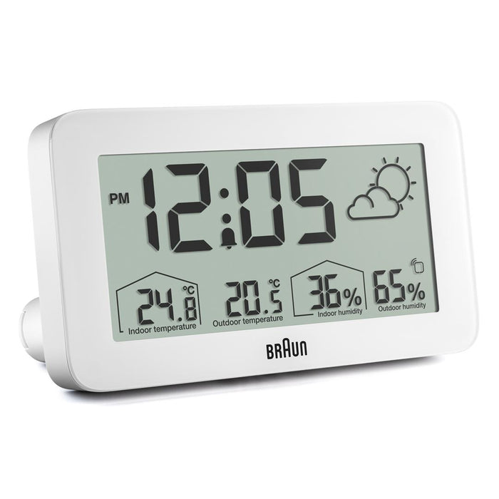 BC13 Braun digital weather station clock - white