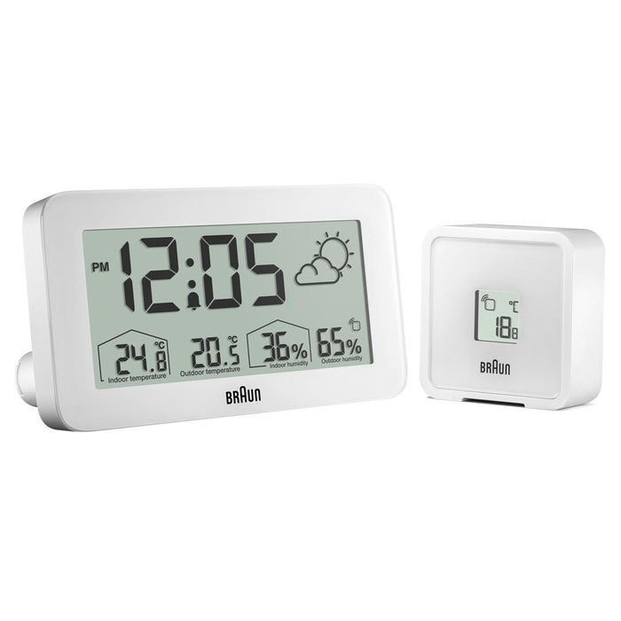 BC13 Braun digital weather station clock - white