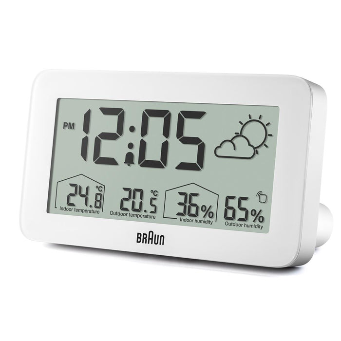 BC13 Braun digital weather station clock - white