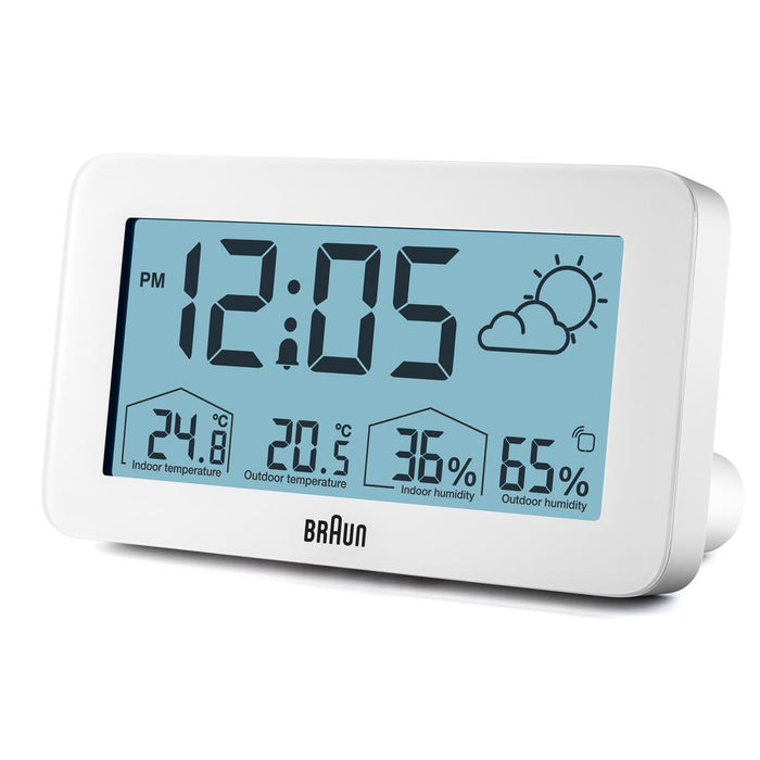 BC13 Braun digital weather station clock - white