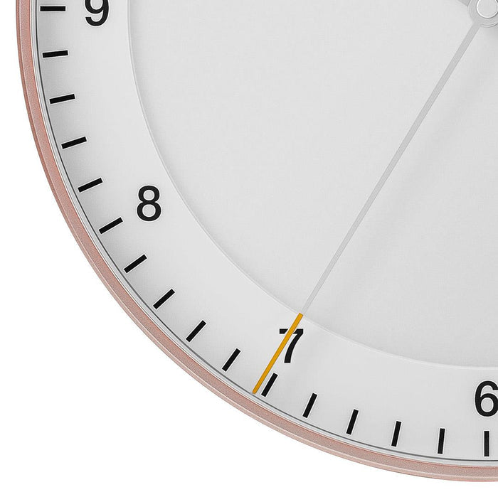 BC17 Braun classic large analogue wall clock - rose & white