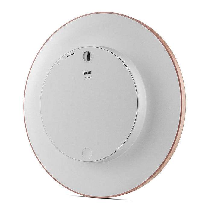 BC17 Braun classic large analogue wall clock - rose & white