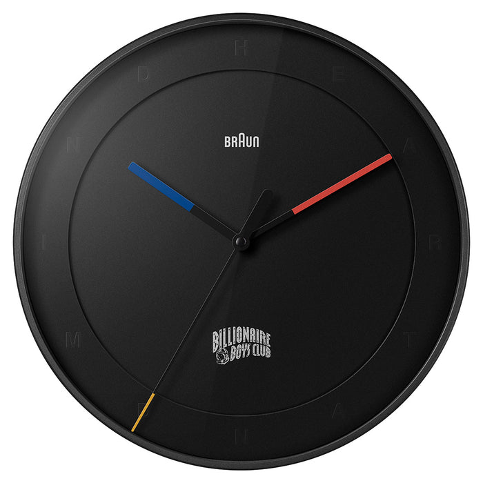 BC17 Braun x Billionaire Boys Club classic large analogue wall clock - black