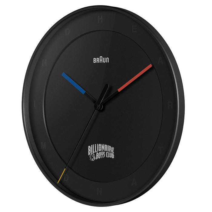 BC17 Braun x Billionaire Boys Club classic large analogue wall clock - black