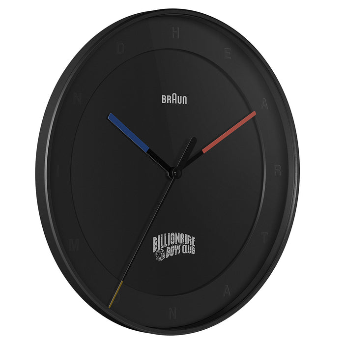 BC17 Braun x Billionaire Boys Club classic large analogue wall clock - black