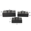 Black Marble Decorative Box with Black Handles
