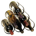 BLACK METAL 6 BOTTLE WINE RACK,