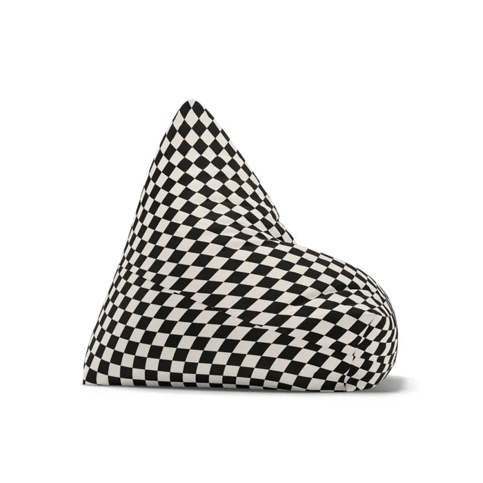 Black White Retro 60s Mod Style | Chessboard Bean Bag Chair Cover in 2 Sizes - retro ads