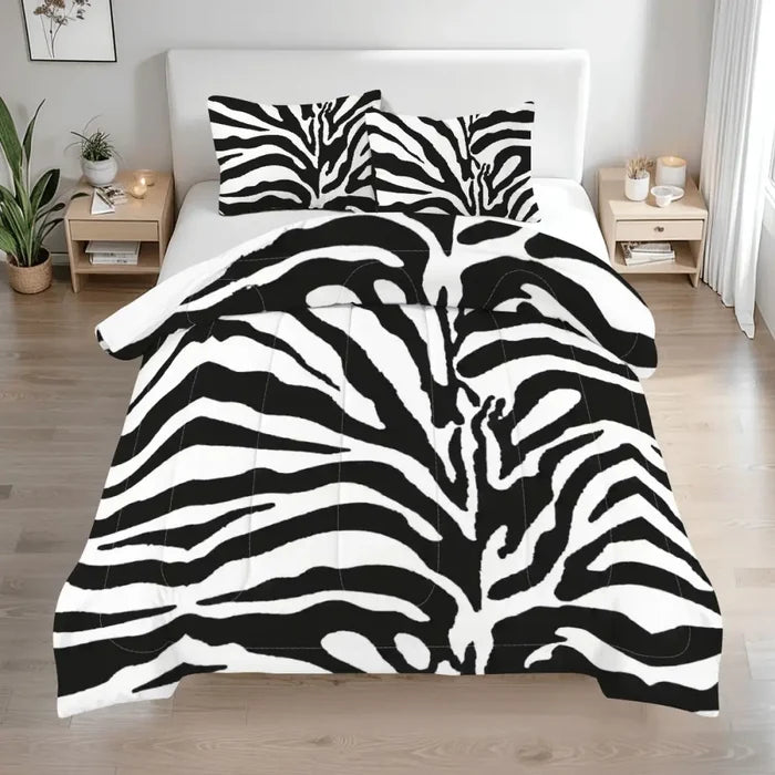 Black White Zebra Runner Rug – Retro Multiple Sizes Animal Print Carpet - retro runner