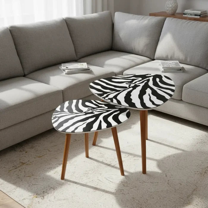 Black White Zebra Runner Rug – Retro Multiple Sizes Animal Print Carpet - retro runner