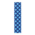 Blue Peacock Eye Retro 70s Table Runner in 2 Sizes - Midcentury Decor - 16’’ × 72’’ / Polyester - retro table linen