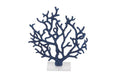 BLUE POLYSTONE CORAL TEXTURED POROUS SCULPTURE WITH ACRYLIC BASE