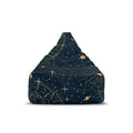 Blue Yellow Retro Bean Bag Chair Cover - Astrology Moon Stars Planets Decor Game Rooms Lounge Living Room - 2 sizes