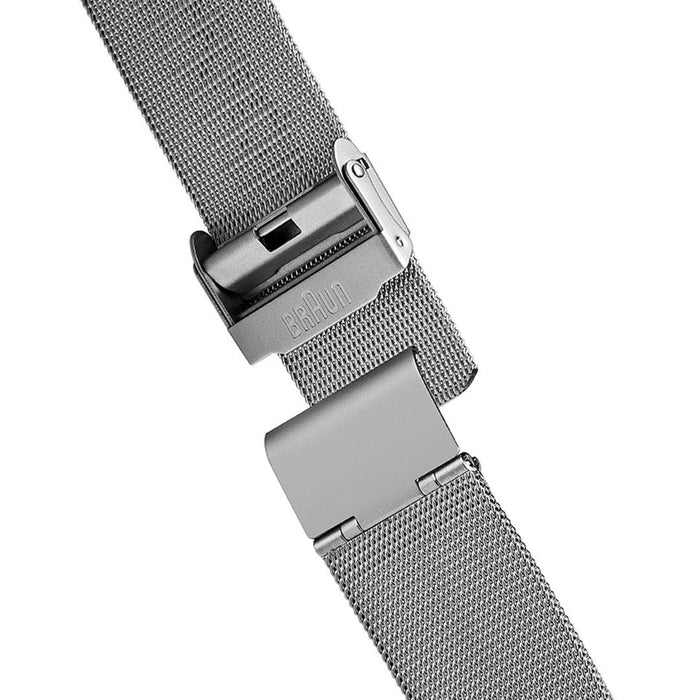 BN0021 Braun gents classic watch - black dial and silver mesh bracelet