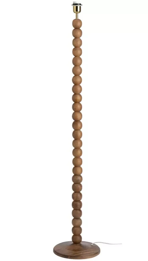 Bobbin Mango Wood Floor Lamp Base Walnut | Decorative Lighting Stand