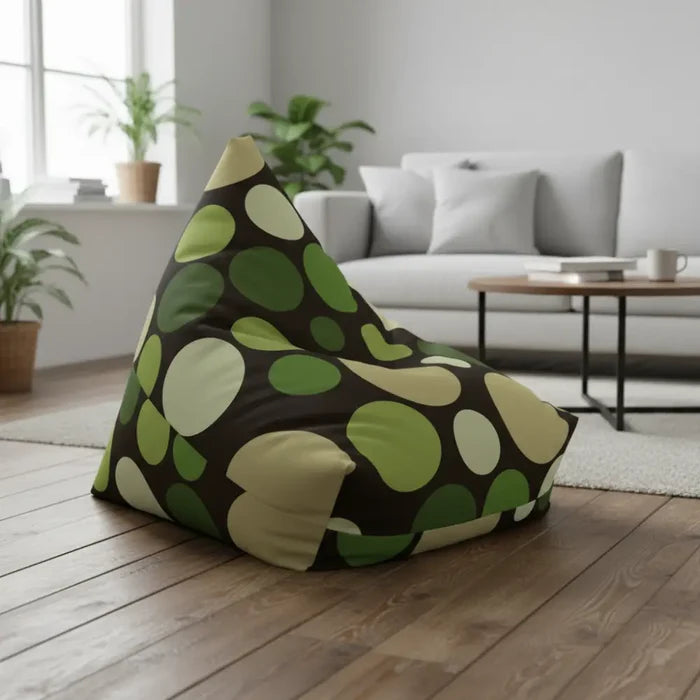 Bold Polka Dots 70s Floor Bean Bag Cover – Midcentury Modern Retro - retro bean bag