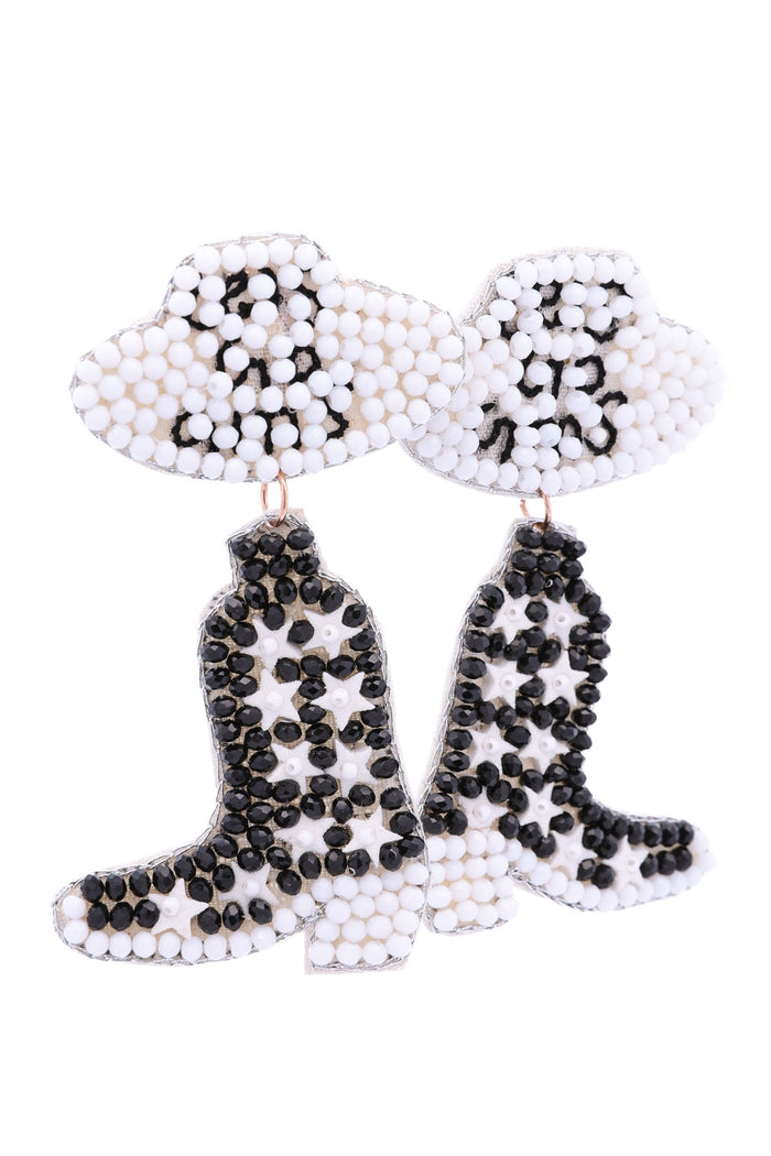 BOOTS BEADED EARRINGS