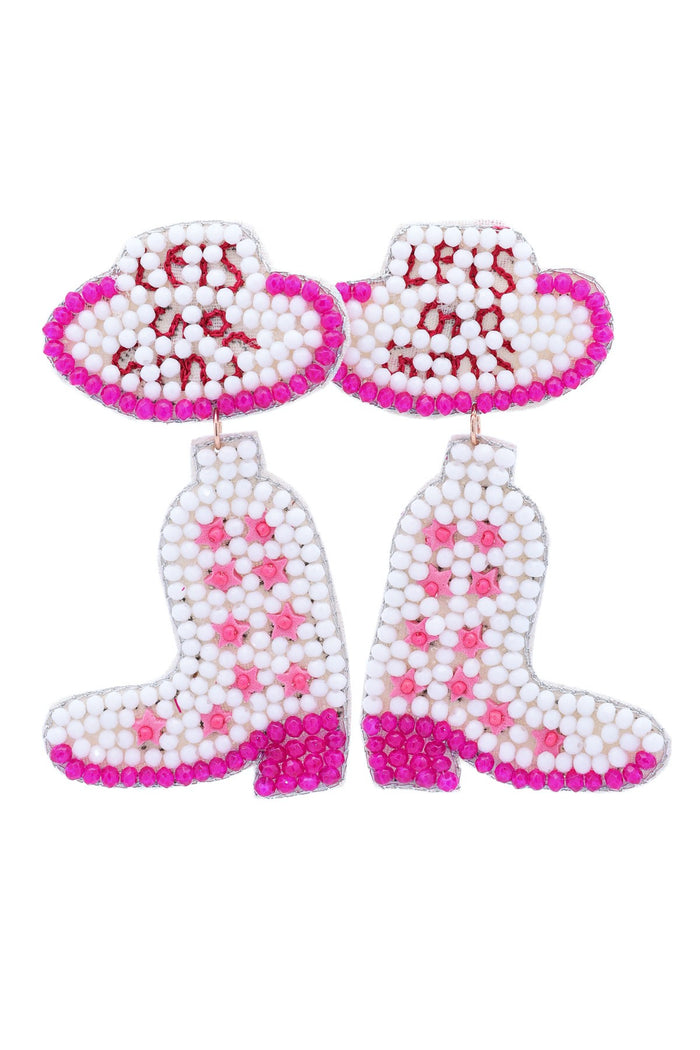 BOOTS BEADED EARRINGS