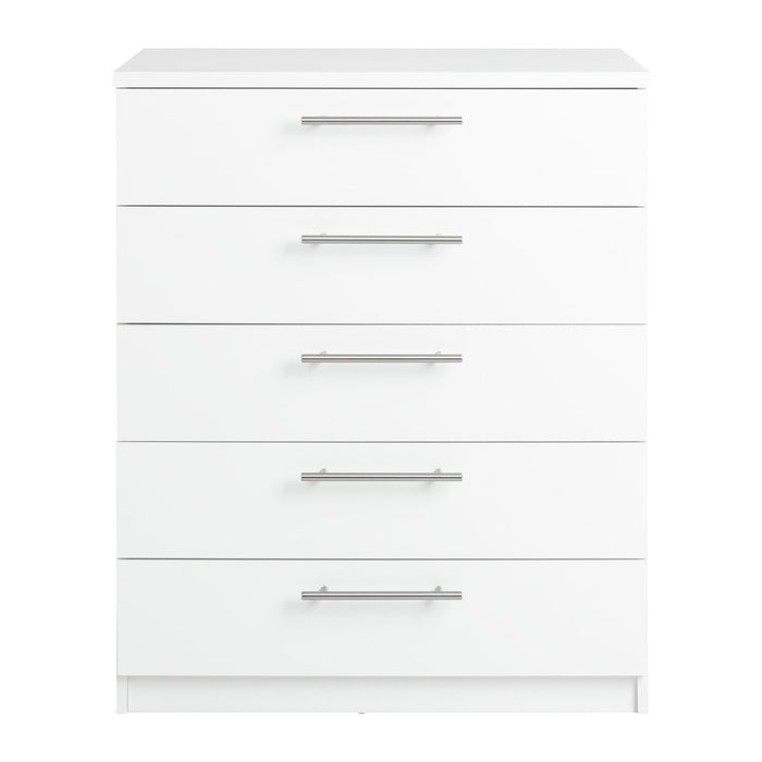 Brisbane 5 drawers Chest â€“ White ( B Grade )