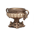 BRONZE POLYSTONE ORNATE DECORATIVE BOWL