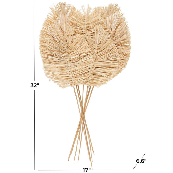 Brown Dried Plant Leaf Tall Spear Home Decor Natural Foliage with Sharp Stems