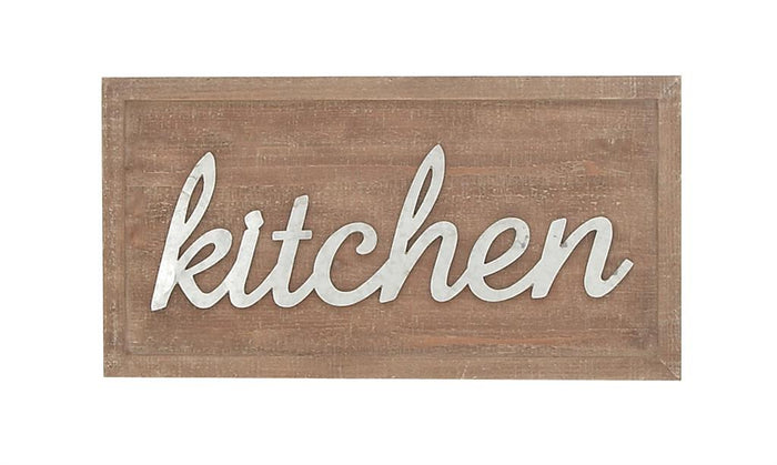 BROWN FARMHOUSE WOOD WALL DECOR