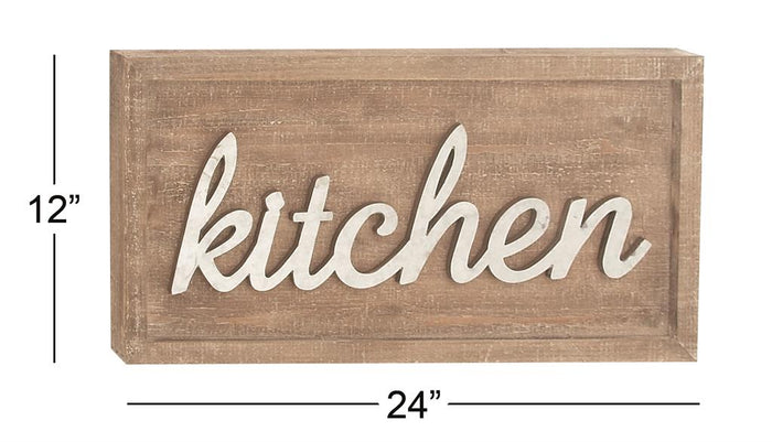 BROWN FARMHOUSE WOOD WALL DECOR