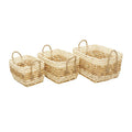 BROWN SEAGRASS CONTEMPORARY STORAGE BASKET