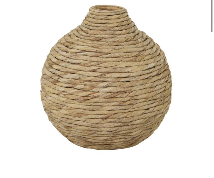 BROWN SEAGRASS HANDMADE WOVEN VASE