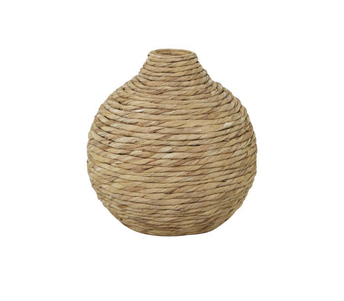 BROWN SEAGRASS HANDMADE WOVEN VASE