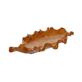 BROWN TEAK WOOD LEAF HANDMADE LIVE EDGE TRAY