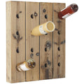 Brown Wood 16 Bottle Display Wall Wine Rack