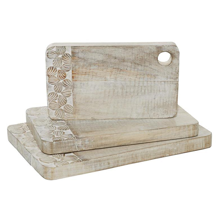 BROWN WOOD FLORAL INTRICATELY CARVED CUTTING BOARD