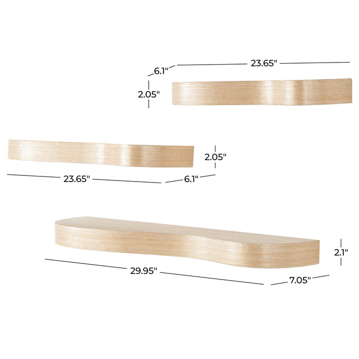 Brown Wood Handmade Room Wall Shelf
