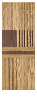 BROWN WOODEN GEOMETRIC HANDMADE CARVED TWO-TONED WALL DECOR,