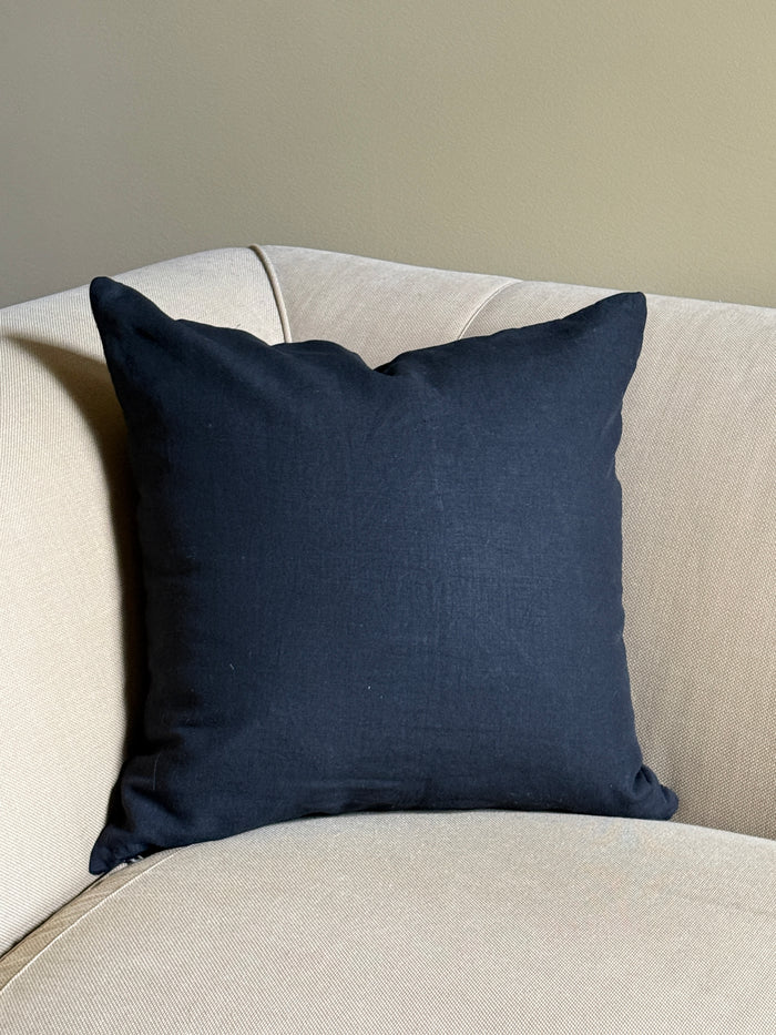 Charcoal Dyed Linen  Pillow Cover