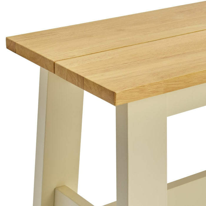 Chicago Solid Wood XL Dining Bench - Cream | Modern Kitchen Furniture