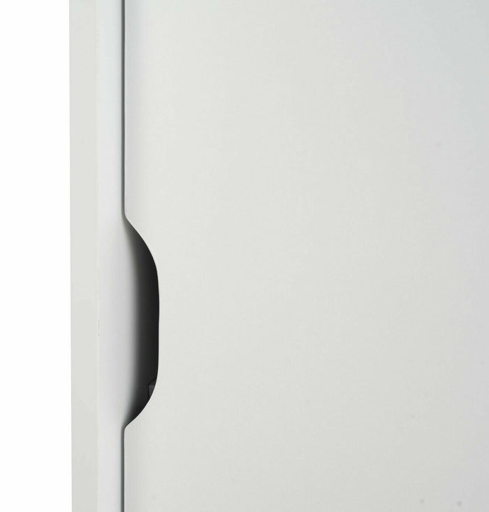 Chloe 2 Door Shoe Storage Cabinet - White | Hallway Storage Unit for Footwear