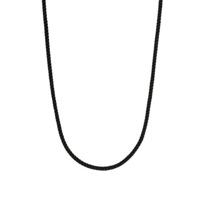 Coco Noir Silk Cord Necklace