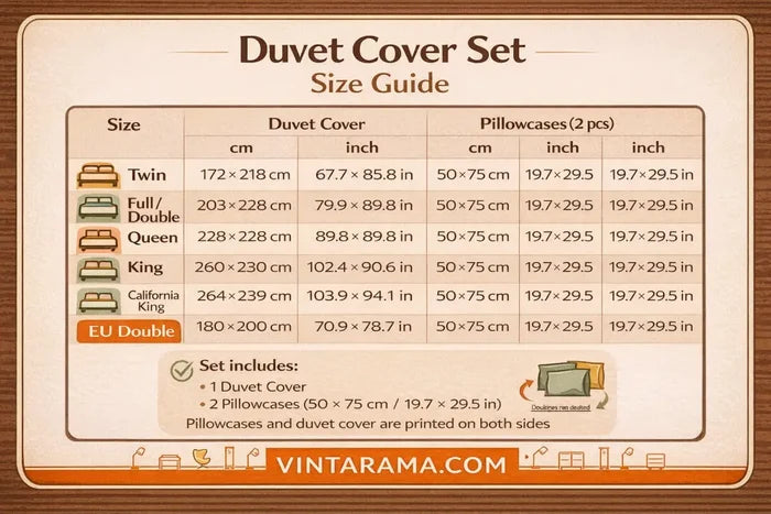 Colorful Geometric Mid Century Duvet Cover Set – Retro Double Sided Printed