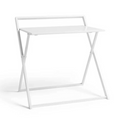 Compact Folding Office Desk White | Foldable Computer Work Table Furniture